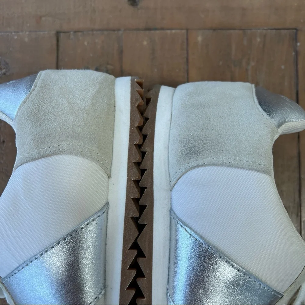J. Crew - sneaker trainers metallic colorblock Metallic Silver - Size 9